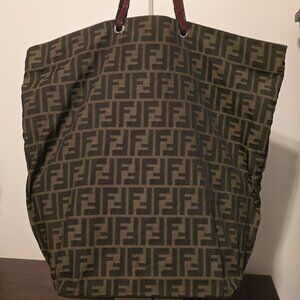 Authentic FENDI “Zucca Canvas Tote Bag” Pre-Owned Condition
